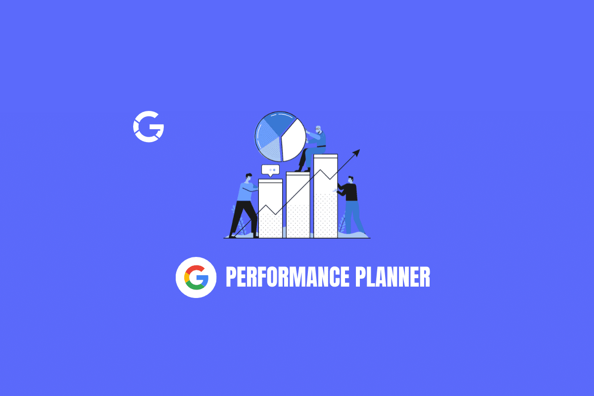 Google Performance Planner Banner in Blue and white colours