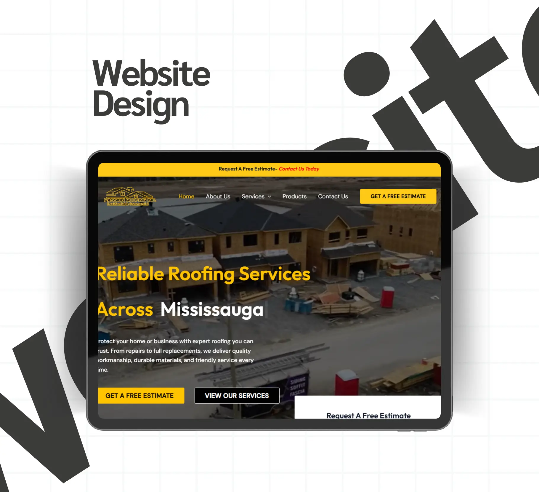 Passion Roofing- Website Design